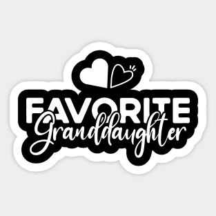 Favorite Granddaughter Sticker